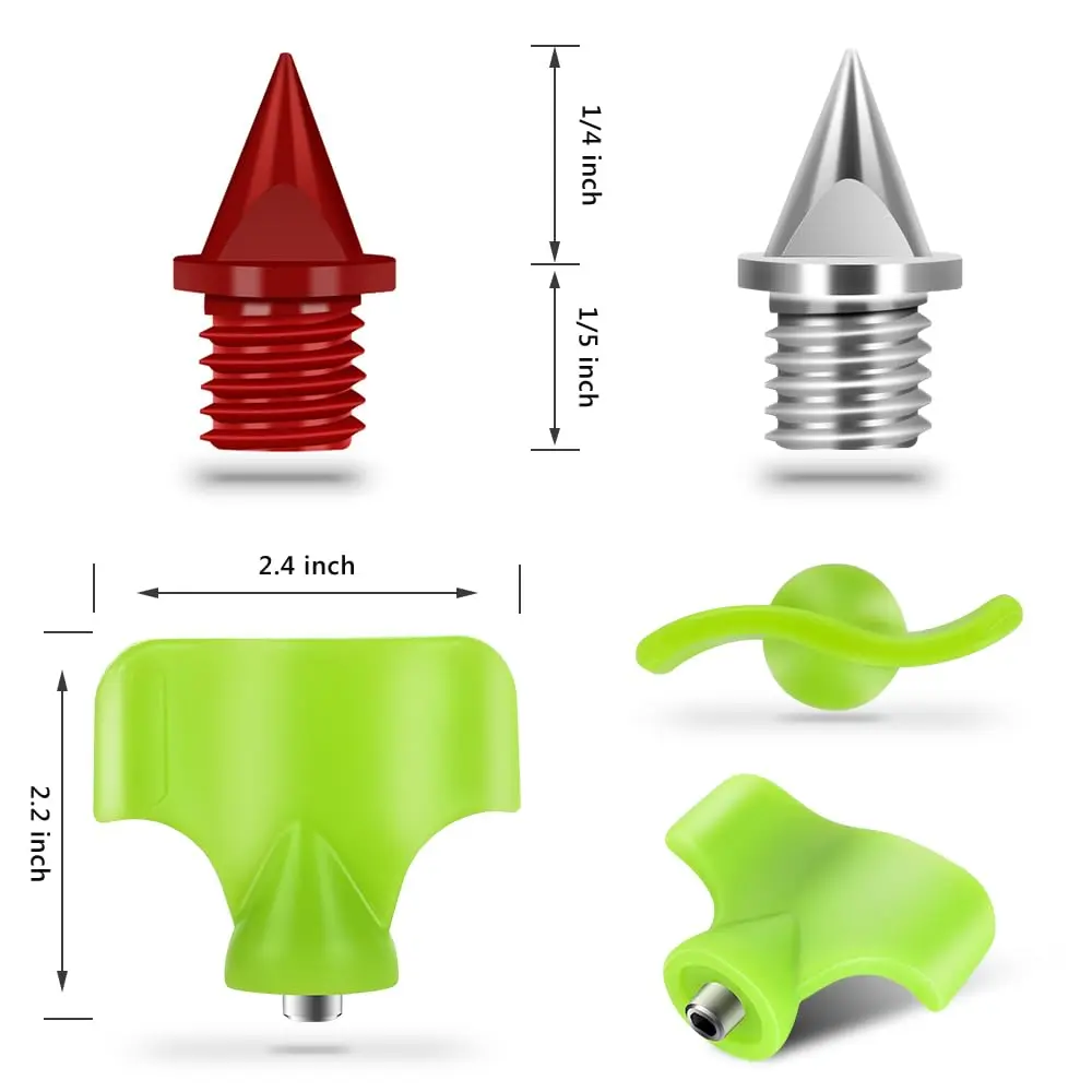 Lejof 1/4 Inch Carbon Steel Track Spikes | Lightweight, Durable & Suitable for Track & Cross Country - view 2