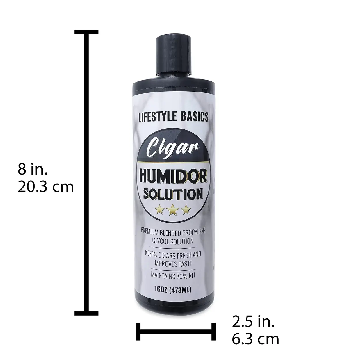 Lifestyle Basics Humidor Solution 473ml (16 fl oz) | Maintains 70% RH for Fresh Cigars - view 4