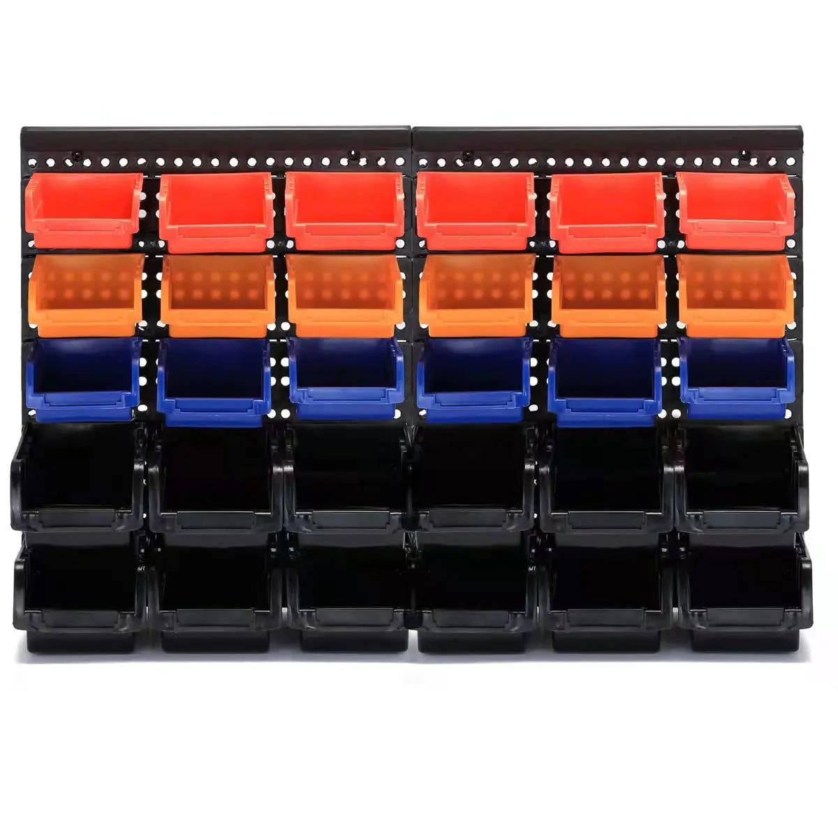 MULSAME Wall Mounted Storage Bins Parts Rack 25.2"x16.2" | Garage Organizer with 4 Colors - view 8