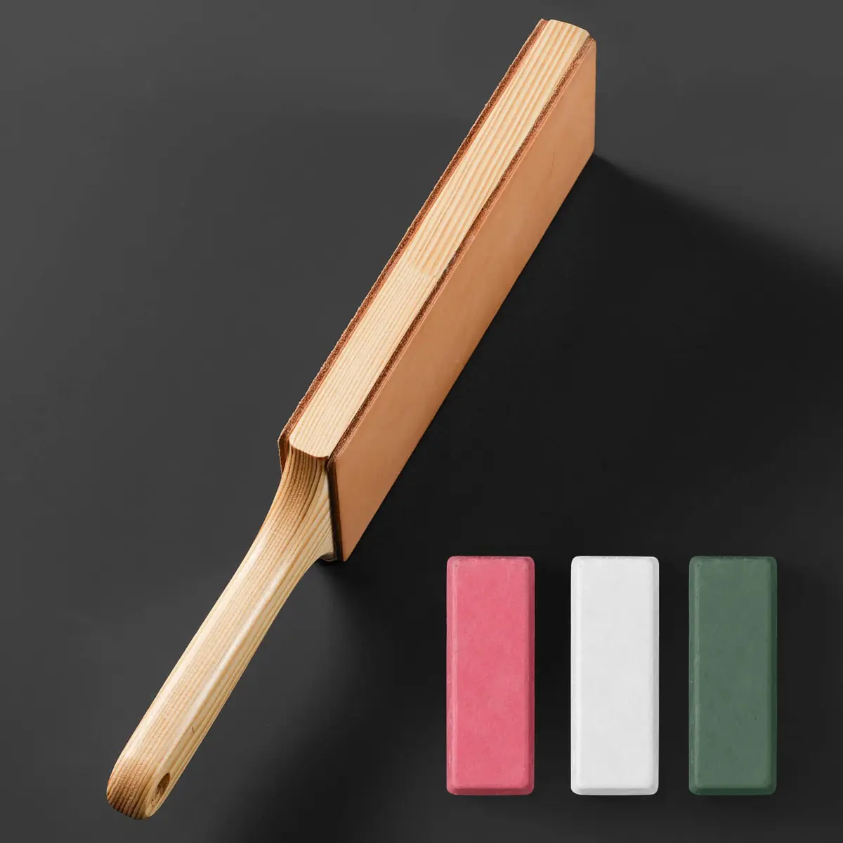 Angerstone Oversize Double Sided Leather Strop Kit (3" Knife Leather) | Razor Sharp Knives & Woodcarving Tools - view 4