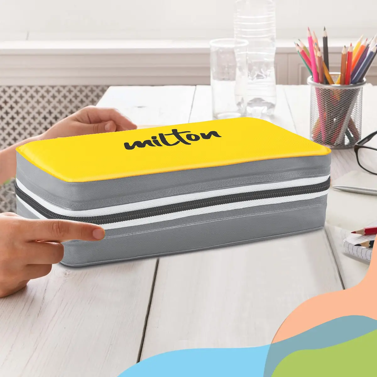 MILTON Mini Lunch Insulated Tiffin with 2 Containers 280 ml | Leakproof & Odor-Free for Office & Outdoors - view 7