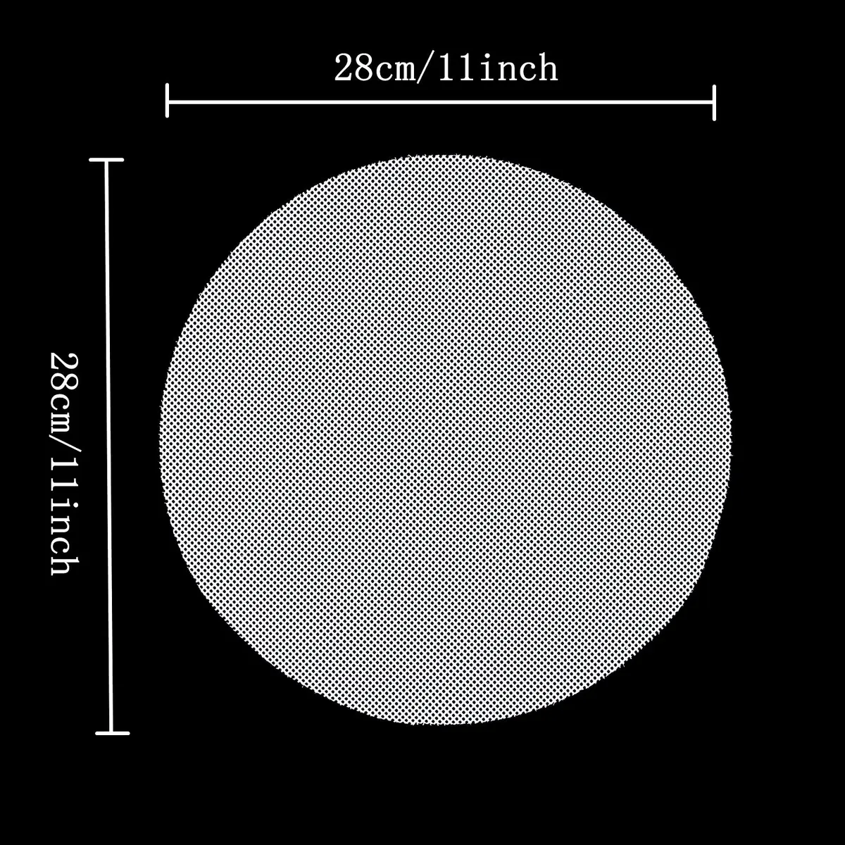 BuRuiJi 8Pcs Round Silicone Steamer Liners 28cm (11 x 11 inch) | Non-Stick Mesh for Dim Sum & Baking - view 3