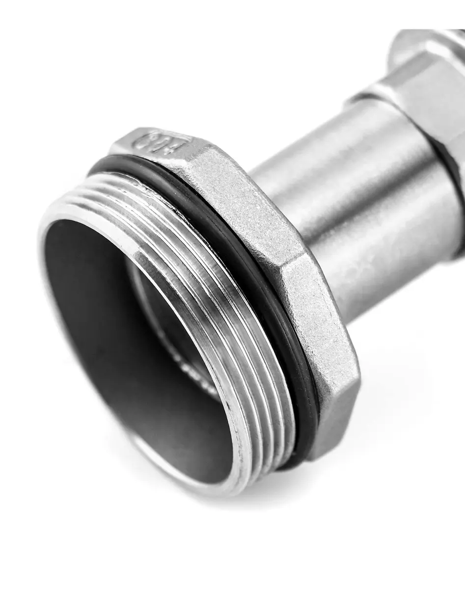 QWORK 2" Stainless Steel Drum Faucet with 1-1/4" Outlet & EPDM Gasket | Leak-Resistant Barrel Valve for 55 Gallon Drums - view 7