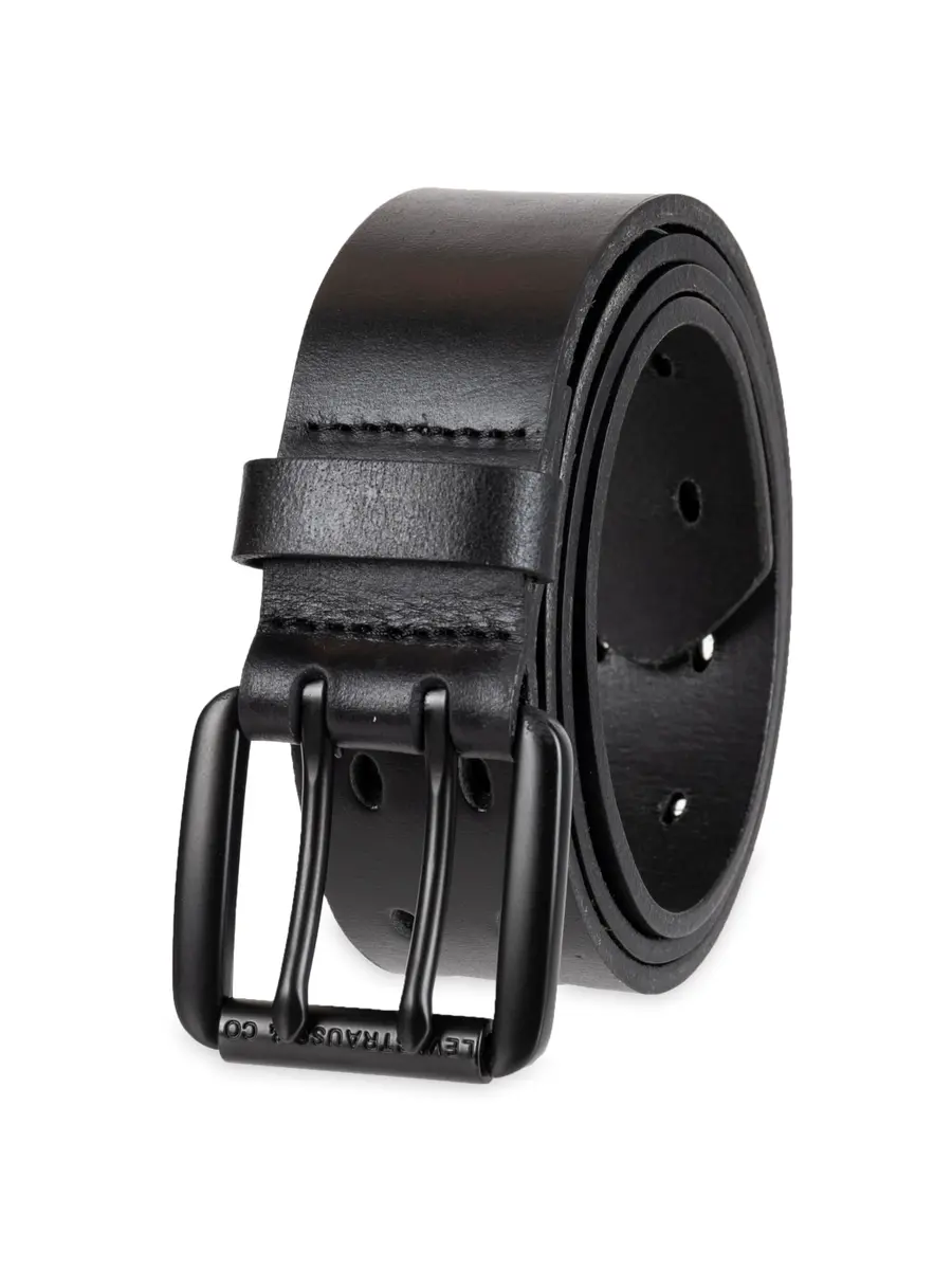 Levi's Women's Perforated Fully Adjustable Belt with Double Prong Buckle, Black, Large (1.38 inch / 3.5 cm wide) - view 2