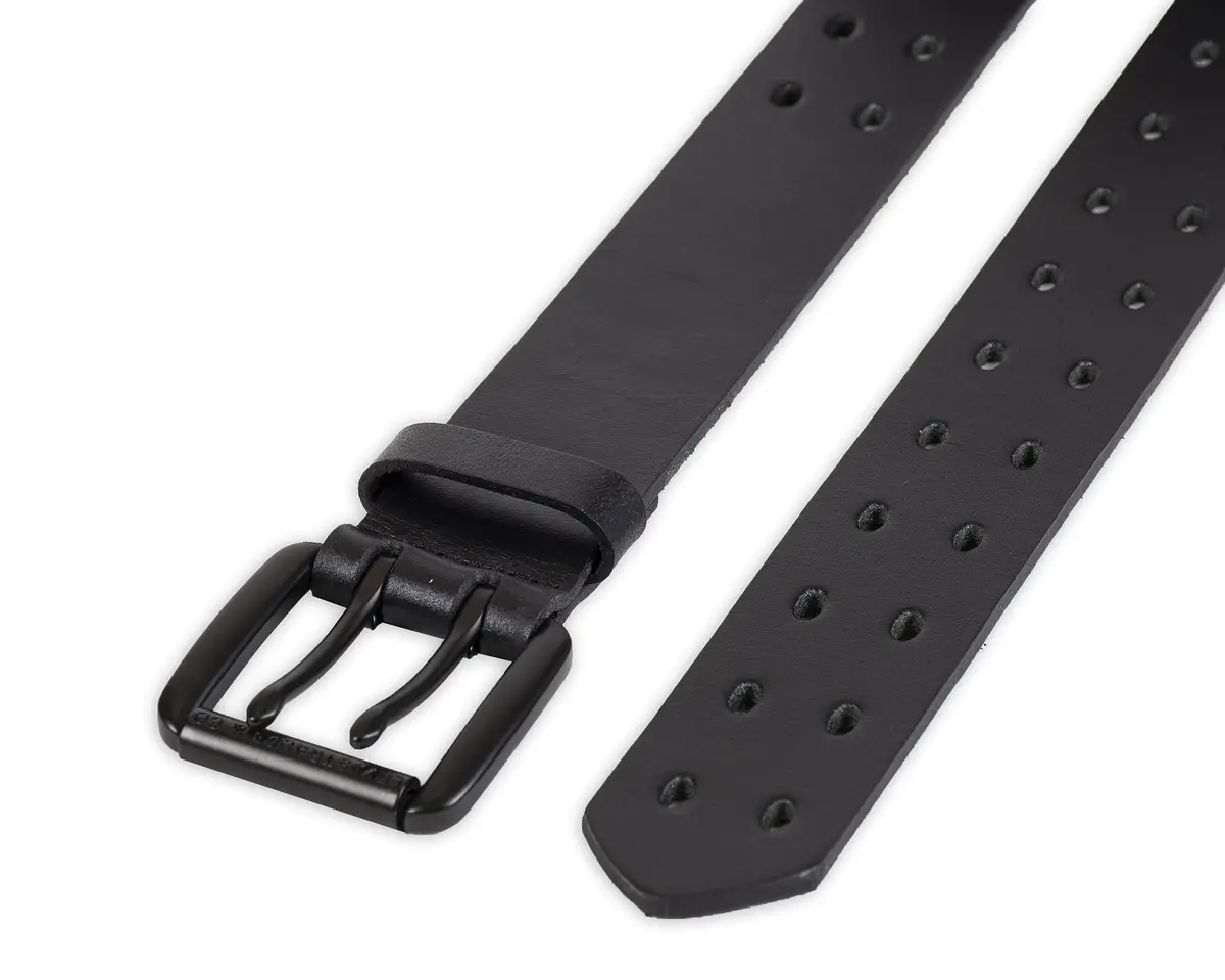 Levi's Women's Perforated Fully Adjustable Belt with Double Prong Buckle, Black, Large (1.38 inch / 3.5 cm wide) - view 4