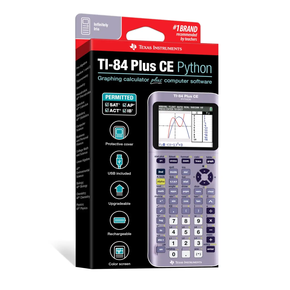 Texas Instruments TI-84 Plus CE Python Enhanced Graphing Calculator with Software, Iris/Purple - view 6