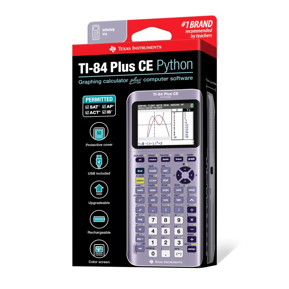 Texas Instruments TI-84 Plus CE Python Enhanced Graphing Calculator with Software, Iris/Purple - view 7