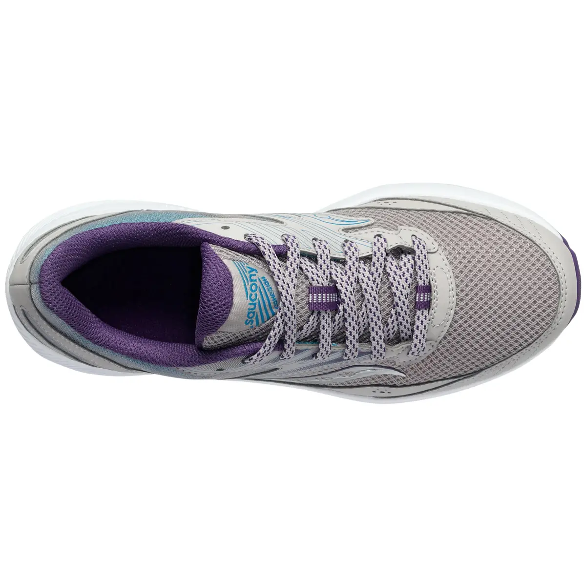 Saucony Women's Cohesion 15 Running Shoe Smoke/Grape POP 8.5 | Cushioned, Breathable & Vegan - view 5