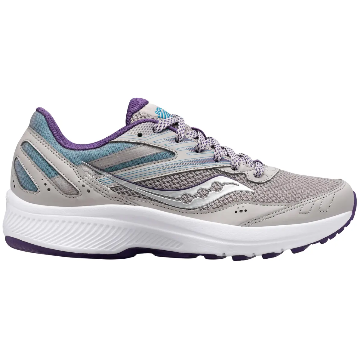 Saucony Women's Cohesion 15 Running Shoe Smoke/Grape POP 8.5 | Cushioned, Breathable & Vegan - view 2