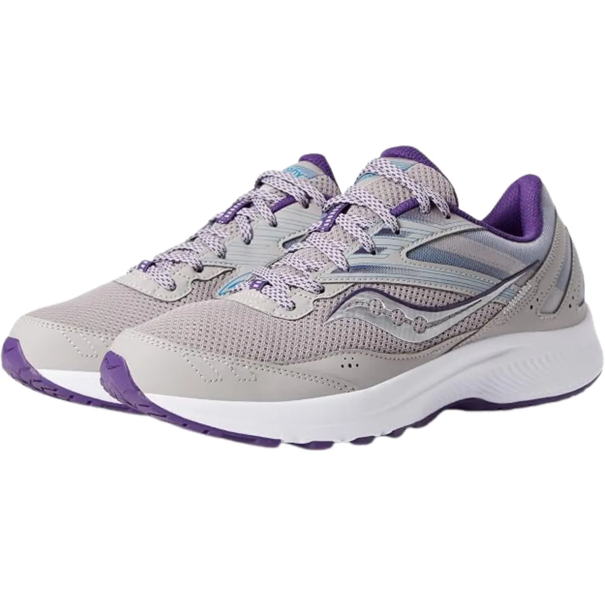 Saucony Women's Cohesion 15 Running Shoe Smoke/Grape POP 8.5 | Cushioned, Breathable & Vegan - view 3