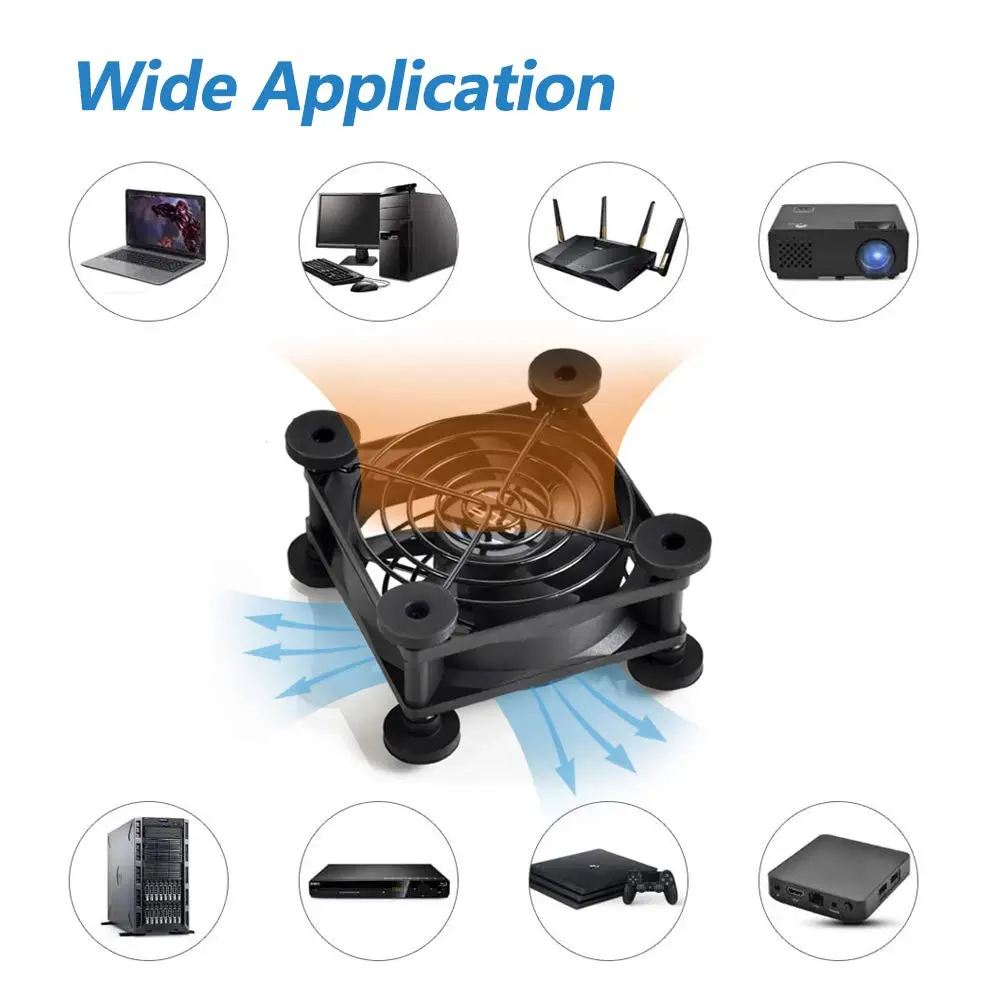 SCCCF USB 80mm Fan 5V | Quiet Computer Cabinet Cooler with 7 Blades - view 7