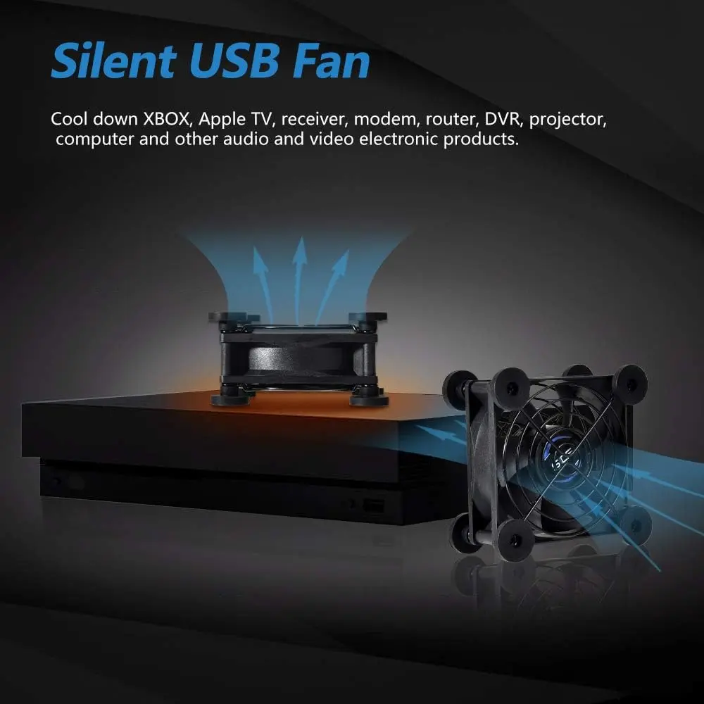 SCCCF USB 80mm Fan 5V | Quiet Computer Cabinet Cooler with 7 Blades - view 2
