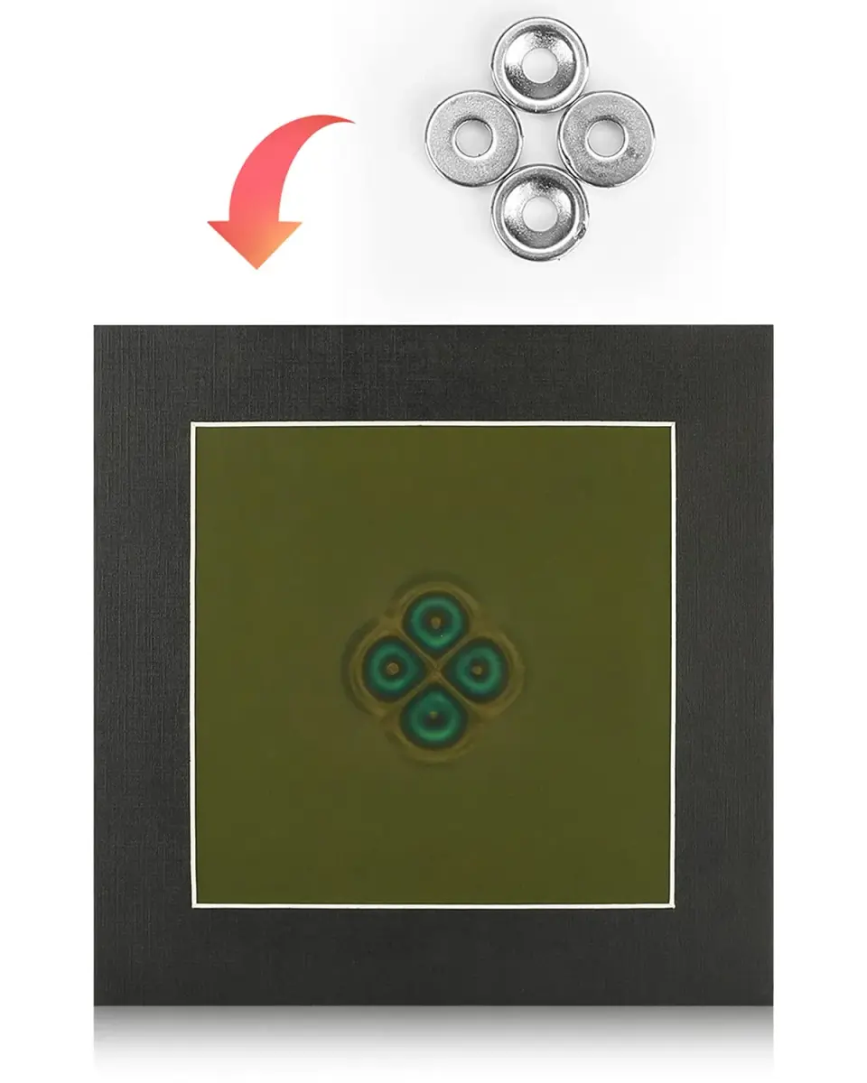 metisinno Magnetic Field Viewing Film 10.16cm x 10.16cm (4"x4") | Visualise Magnetic Flux Patterns - view 6
