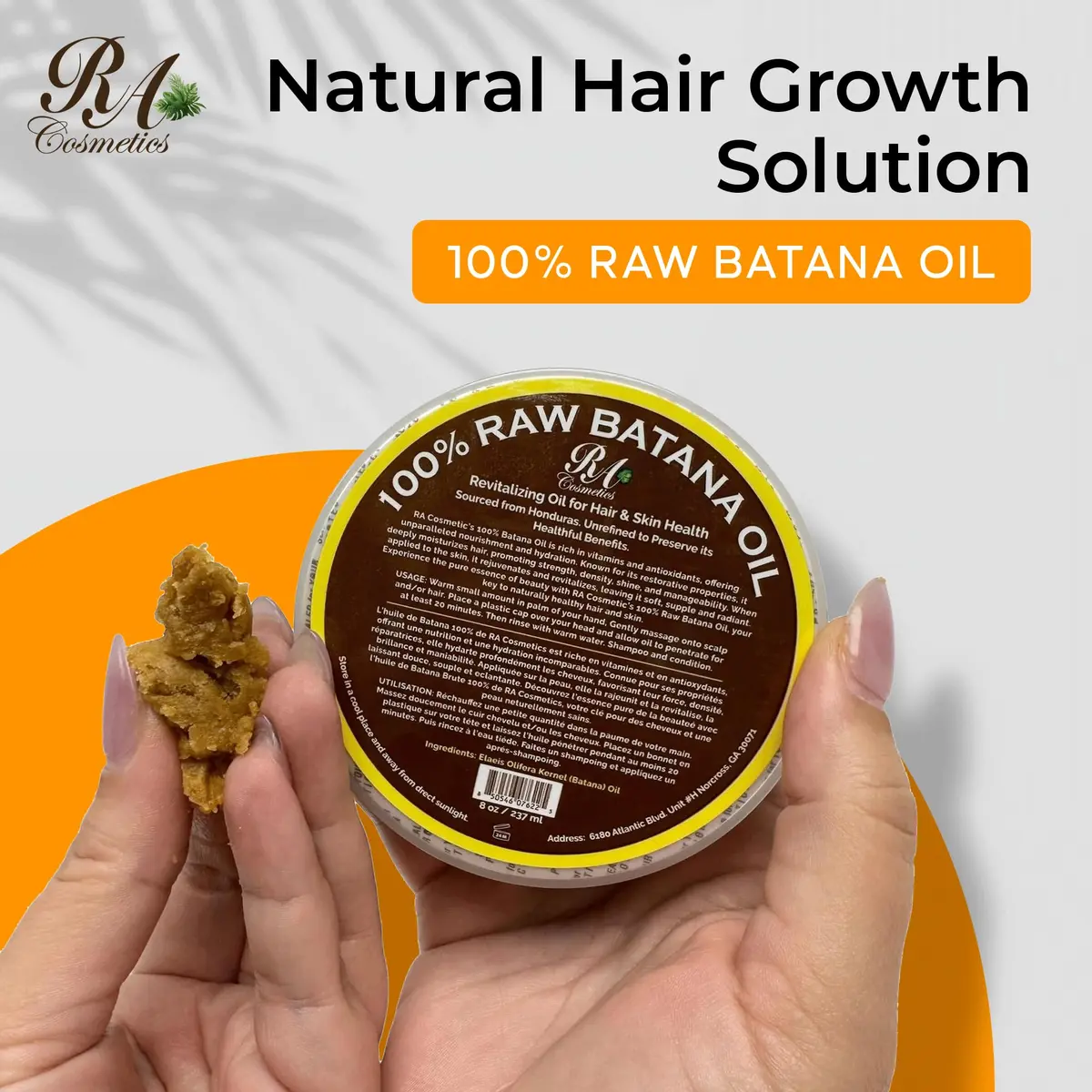 RA COSMETICS Batana Hair Oil 16 oz | Natural, Unrefined, Moisturizing & Strengthening Hair Oil for All Hair Types - view 2