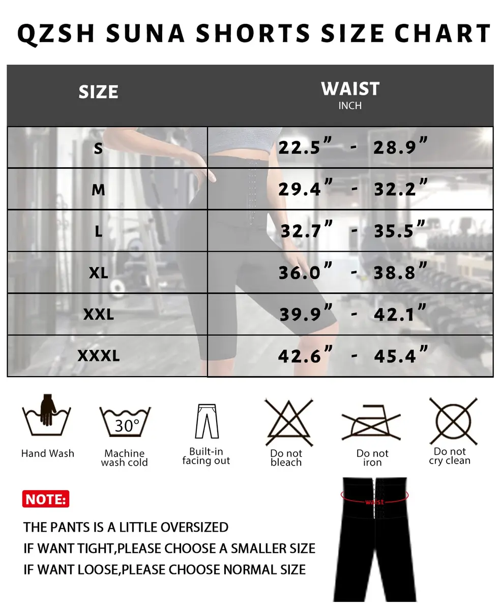 QZSH Women's Sauna Pants with Adjustable Hooks & M-Shaped Hip Lift - Medium - view 6