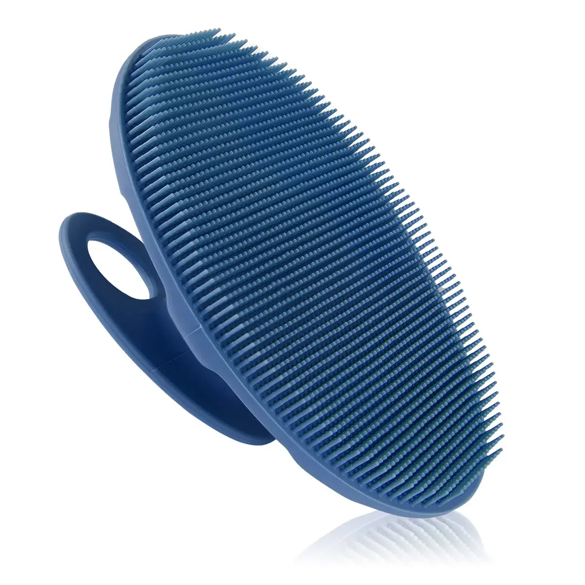 INNERNEED Silicone Body Cleansing Brush Exfoliating Scrubber, Dark Blue | Gentle Massage, Deep Clean, Hygienic Shower Scrub Brush Soft Bristles for All Skin Types, Easy to Hold - main product image