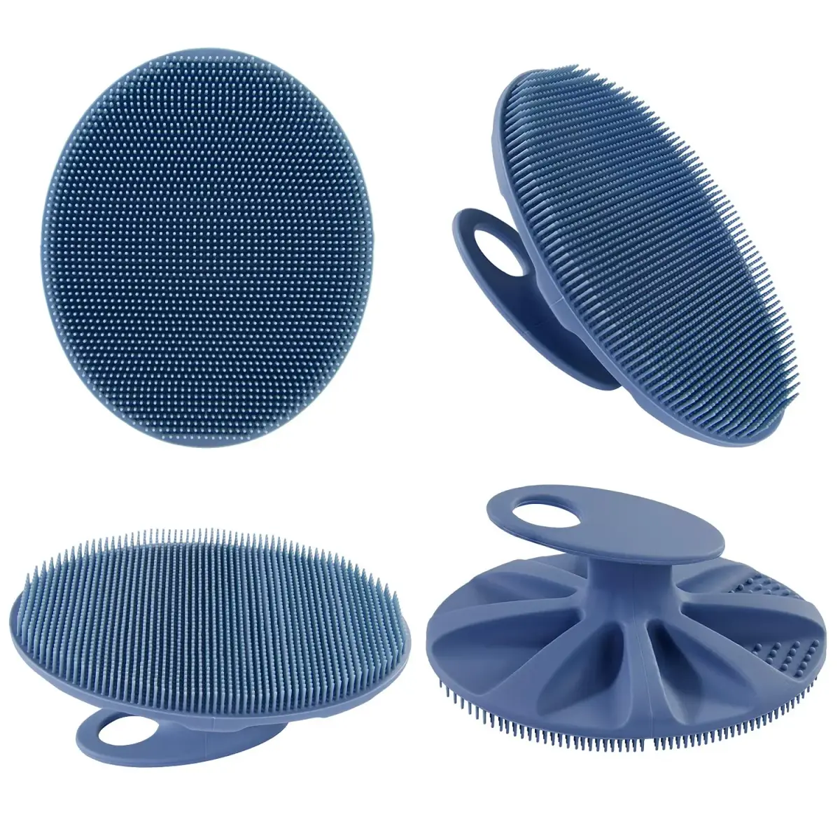 INNERNEED Silicone Body Cleansing Brush Exfoliating Scrubber, Dark Blue | Gentle Massage, Deep Clean, Hygienic Shower Scrub Brush Soft Bristles for All Skin Types, Easy to Hold - view 6