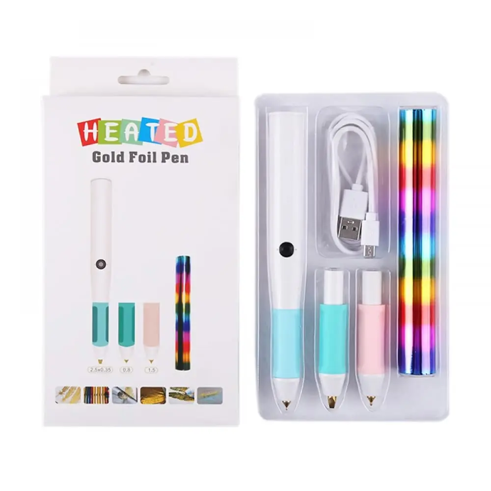 CYFUN DESIGN Heat Foil Pen Set with 3 Tips & Foil Roll | USB Powered DC5V Crafting Tool for Card Making - main product image