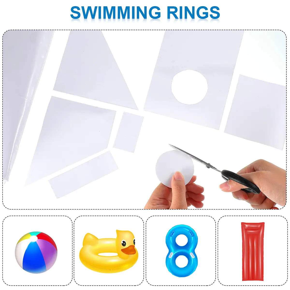 Syhood Vinyl Pool Patch 2.8 ft x 4.1 ft | Waterproof PVC Repair Kit for Pools & Inflatable Items - view 4