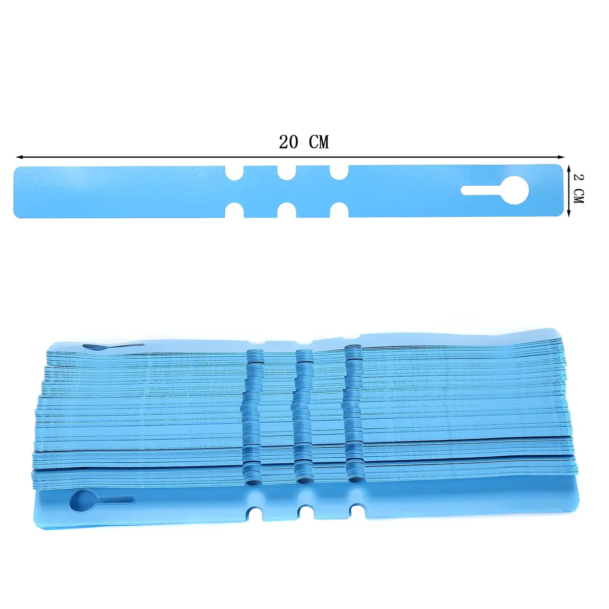 MIHEY Blue 200 Pcs Hanging Plant Tags with Marker Pen 2cm x 20cm (0.79 inch x 7.87 inch) | Durable UV-Resistant Waterproof Labels - view 2