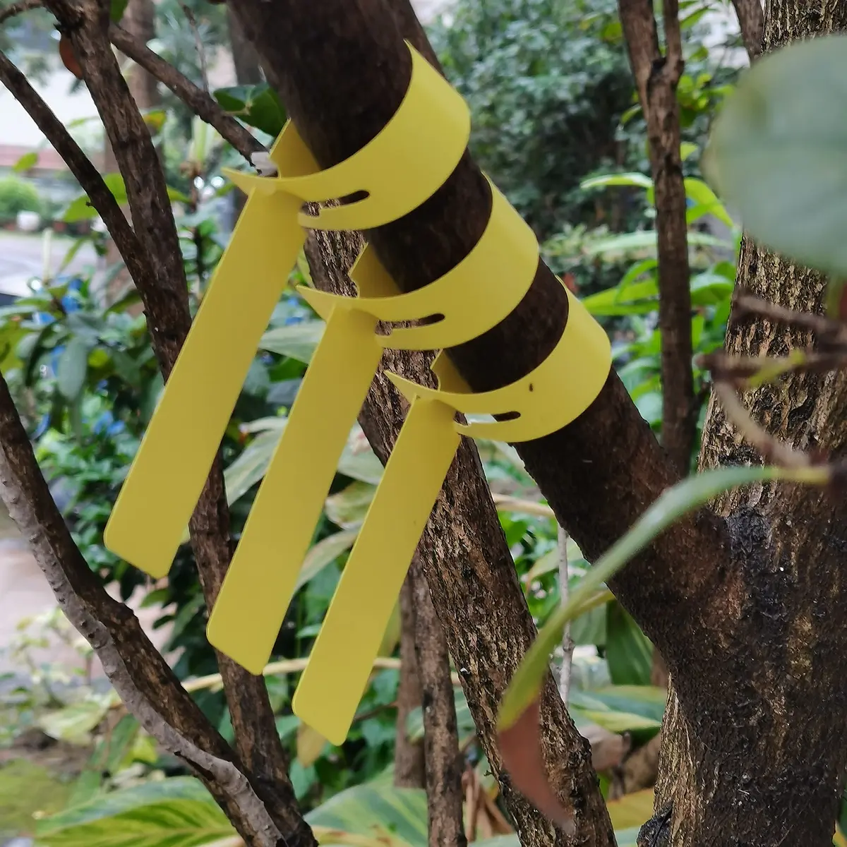 MIHEY Yellow Plastic Plant Tags with Marker Pen, 20cm (7.87 inch) - 200 Pcs | Durable & Waterproof Garden Markers - view 7