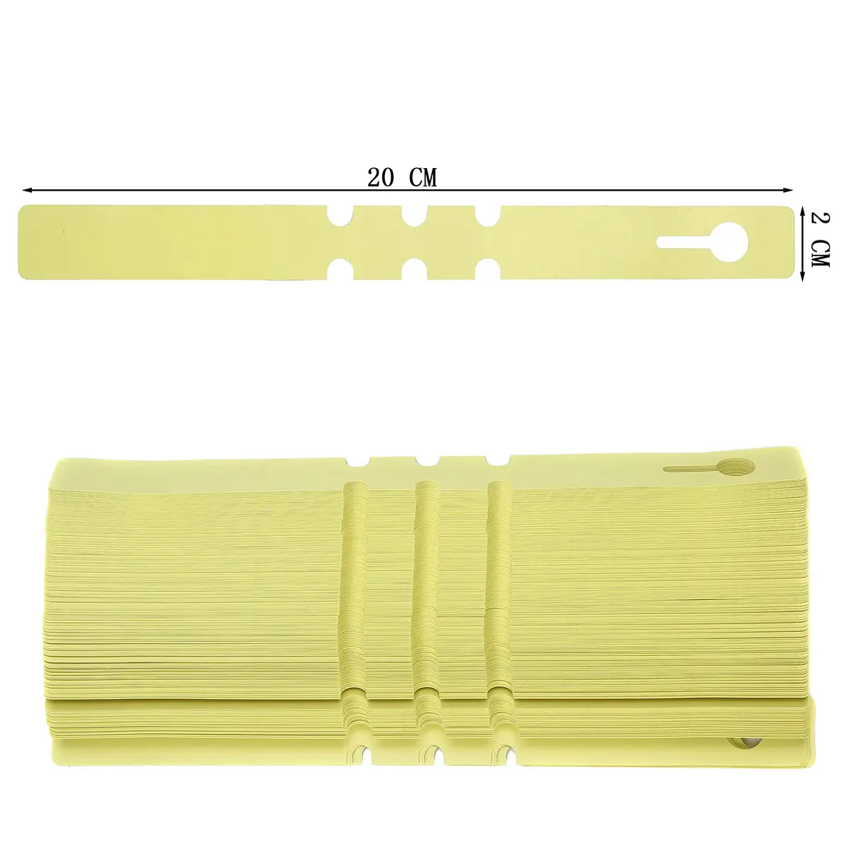 MIHEY Yellow Plastic Plant Tags with Marker Pen, 20cm (7.87 inch) - 200 Pcs | Durable & Waterproof Garden Markers - view 2