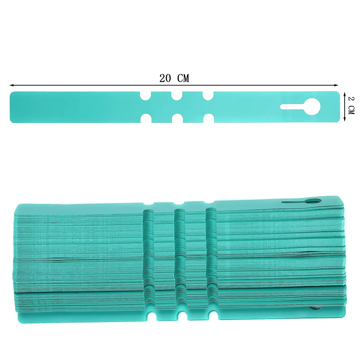 MIHEY Green Plastic Plant Tags with Marker Pen, 2cm x 20cm (0.79" x 7.87") | 200 Pcs Wrap Around Hanging Tree Labels - view 2