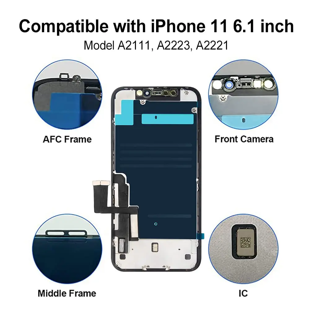 EFAITHFIX iPhone 11 Screen Replacement LCD Assembly 6.1 Inch | Incell Display with Tools - view 3