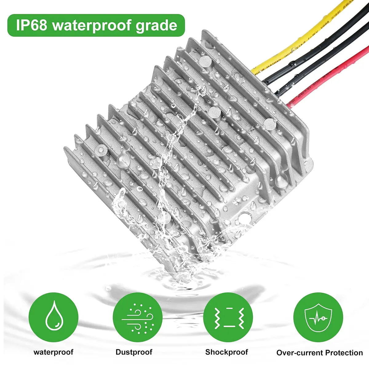YIPIN HEXHA 36V/48V Power Converter 12V 20A Waterproof Buck Module | High Efficiency - view 3