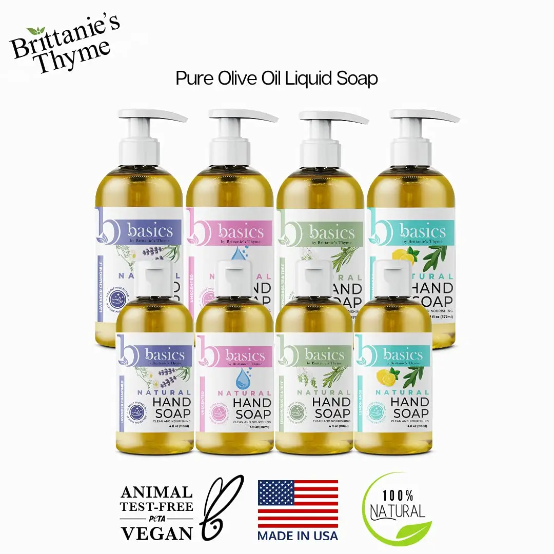 Brittanie's Thyme Natural Hand Soap, Lemon Sage, 12 fl oz | Nourishing Botanical Formula - view 4