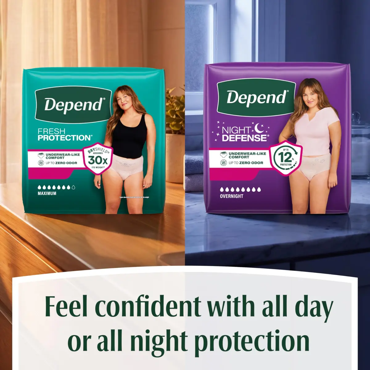 Depend Fresh Protection Adult Diapers for Women, Maximum Absorbency, Large (38-44" Waist), Blush, 72 Count | USA Imported Incontinence Underwear - view 9