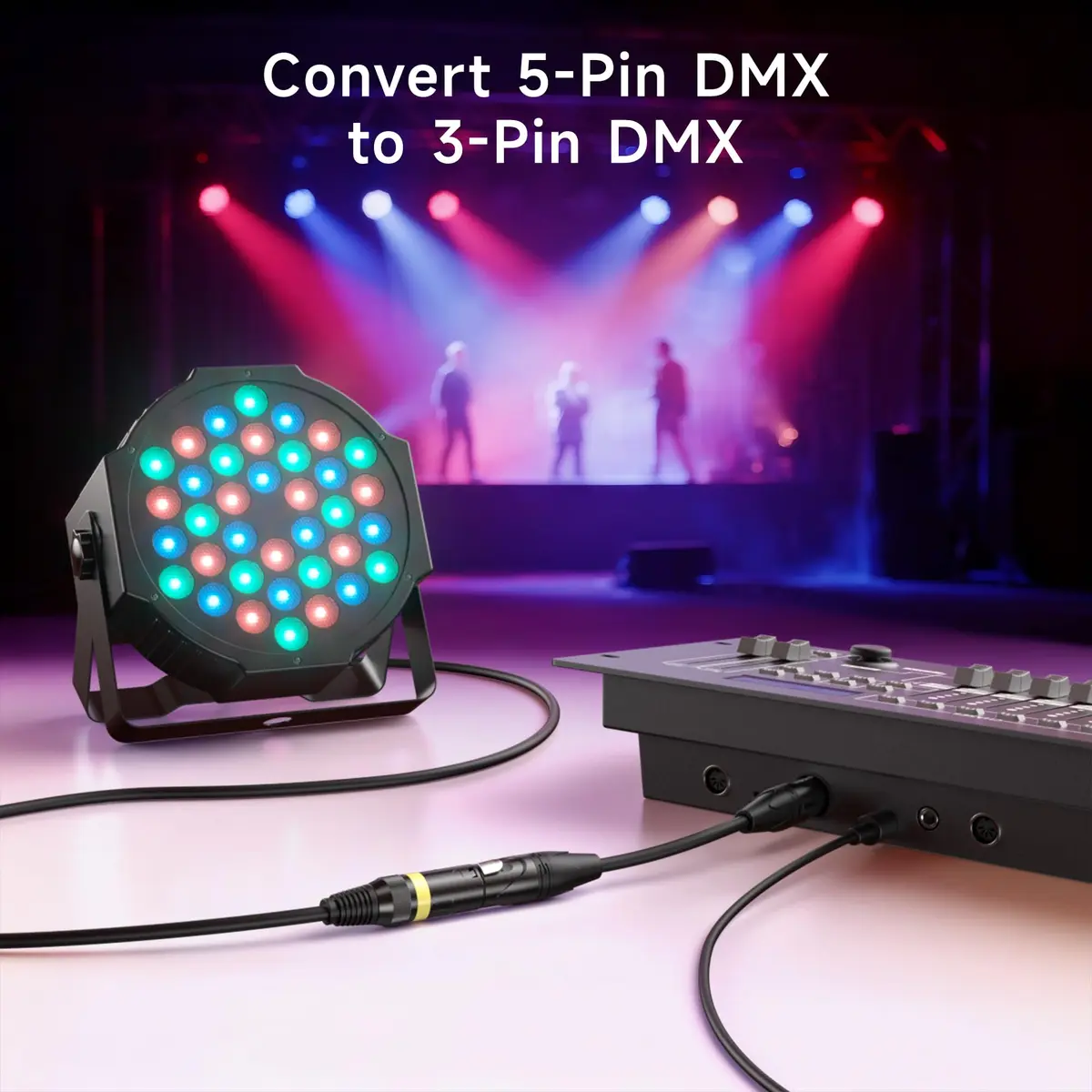 Cable Matters 2-Pack 5 Pin to 3 Pin DMX Lighting Cable, 6 Inches | Convert DMX & XLR Connectors - view 3