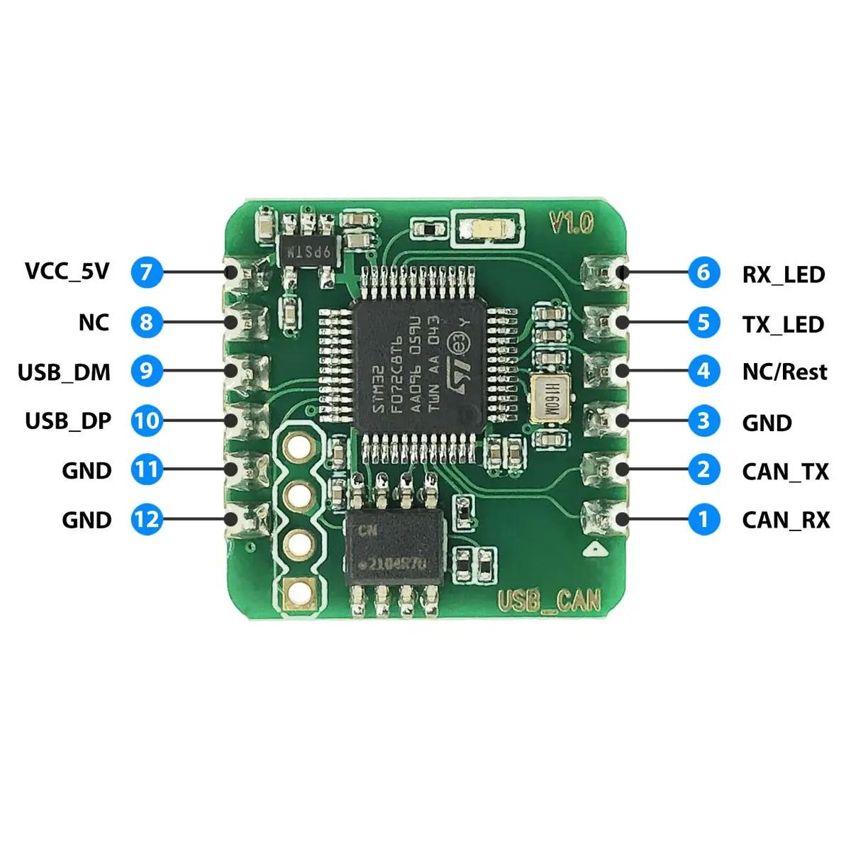 innomaker USB to CAN Converter Module for Raspberry Pi & SBCs | Plug and Play, 3000V Isolation - view 3