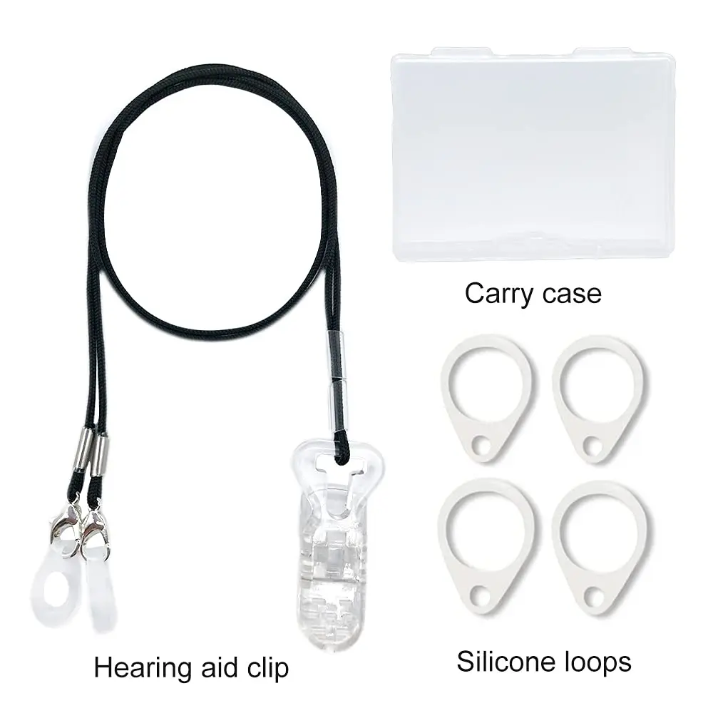 Anico BTE Hearing Aid Clip with Silicone Loops & Carry Case | Secure Anti-Lost Lanyard for Adults & Kids - view 5