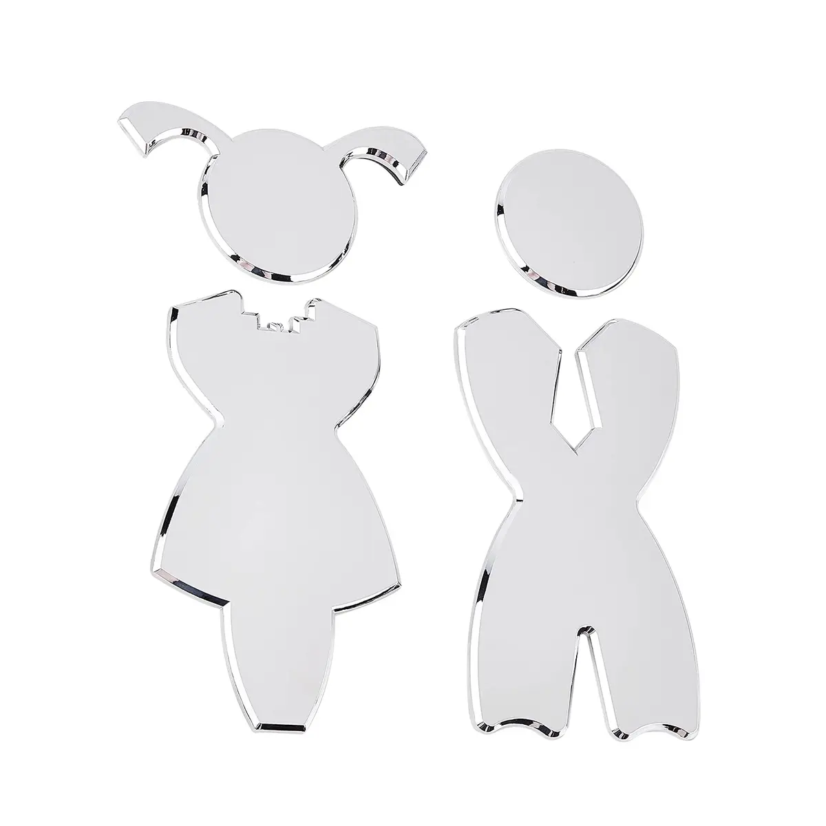 GORGECRAFT Toilet Signs Self Adhesive for Boy and Girl | Washroom Door Signs for School, Home, Hotel, Office, Store, Parking, Restaurant - main product image