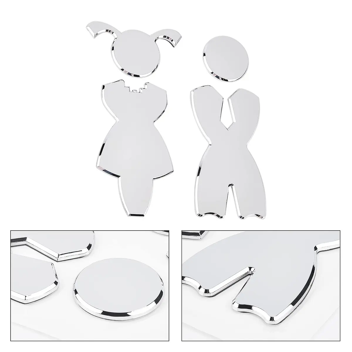 GORGECRAFT Toilet Signs Self Adhesive for Boy and Girl | Washroom Door Signs for School, Home, Hotel, Office, Store, Parking, Restaurant - view 4