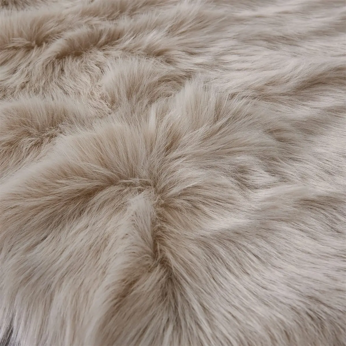Arbosofe Faux Fur Rug, 2 x 6 Feet | Beige Fluffy Sheepskin for Bedroom & Living Room - view 5