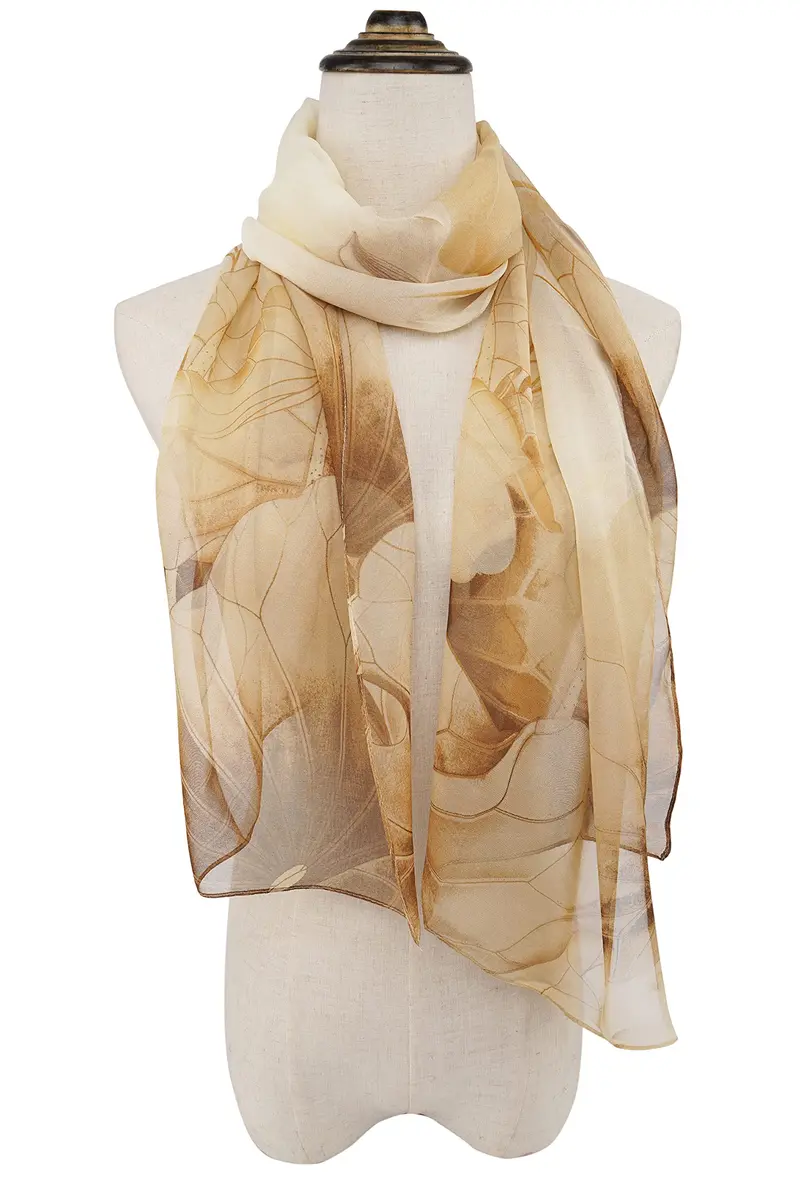 YOUR SMILE Women's Lightweight Floral Print/Solid Color Shawl Scarf 62x20 in | Versatile Spring Summer Accessory - view 2