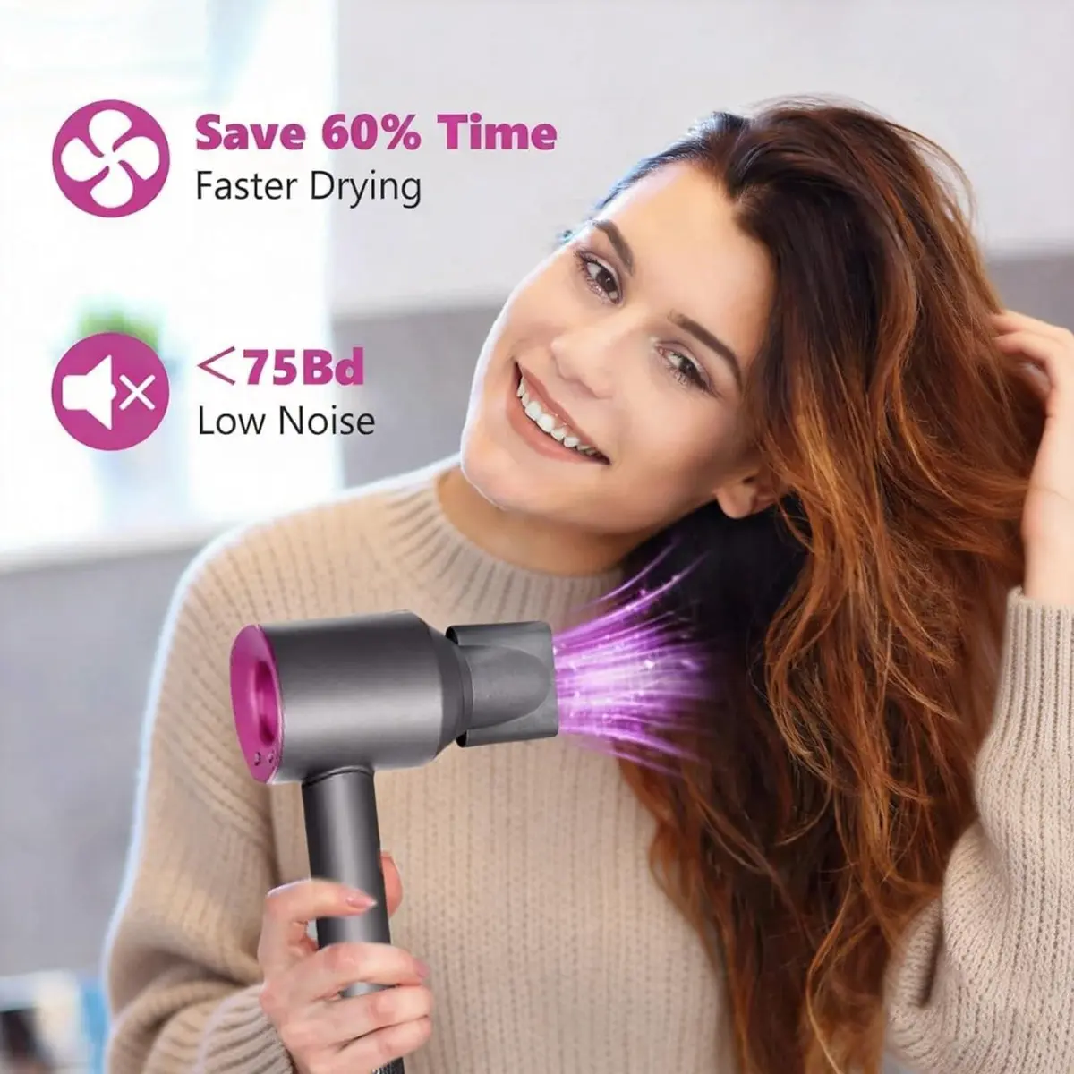 Chuancheng Smoothing Nozzle for Dyson Supersonic HD01 HD02 HD03 | Gentle, Low-Speed Airflow (70-120 chars) - view 5