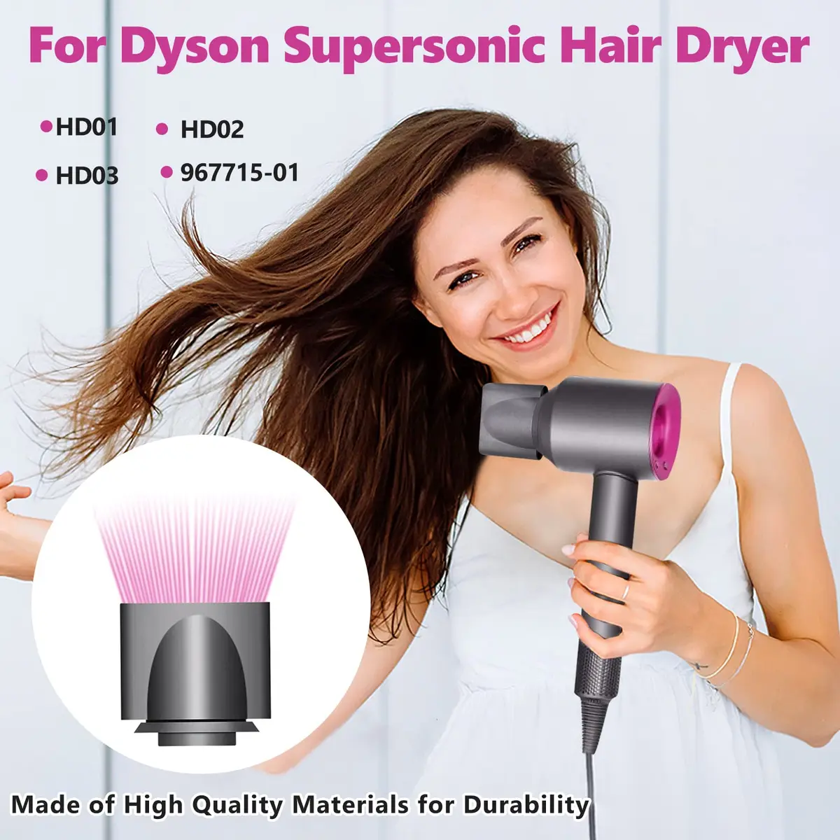 Chuancheng Smoothing Nozzle for Dyson Supersonic HD01 HD02 HD03 | Gentle, Low-Speed Airflow (70-120 chars) - view 2