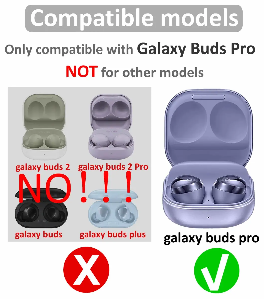 IiEXCEL Replacement Eartips for Samsung Galaxy Buds Pro, 6 Pairs S/M/L Silicone with Wingtips | Fits in Case - view 2