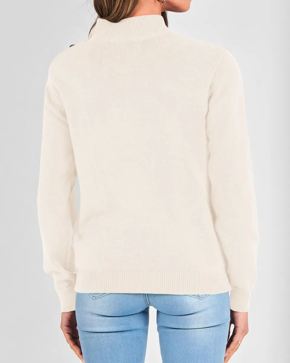 KIRUNDO Fall Sweater for Women Striped Turtleneck | Cozy, Trendy & Soft Knit (M) - view 2