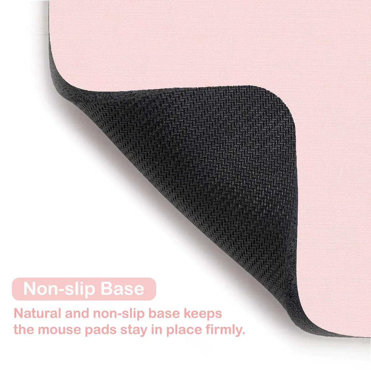 Audimi Small Mouse Pad 6 x 8 Inch Pink | Smooth Glide & Non-Slip Base - view 5