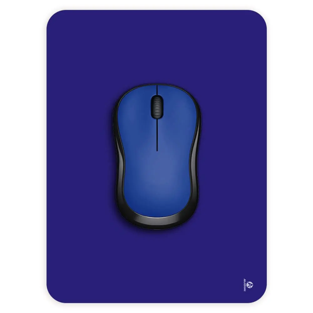 Audimi Small Mouse Pad 6 x 8 Inch, Mini Mouse Pad Thick for Laptop Wireless Mouse Home Office Travel, Portable & Washable (Blue) | Smooth Glide & Non-Slip Base - main product image