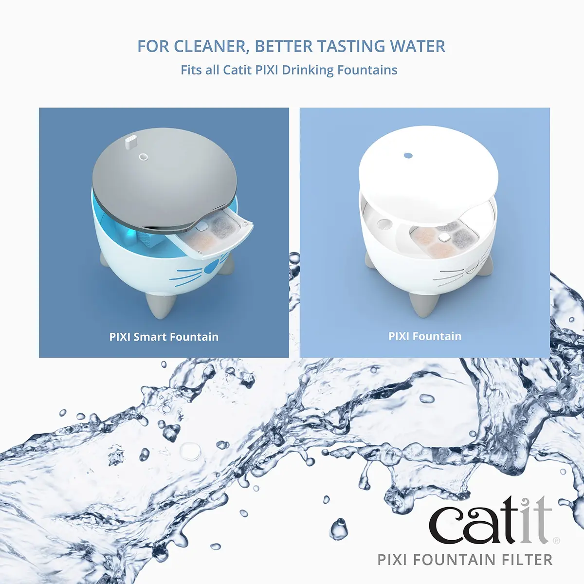 Catit PIXI Cat Drinking Fountain Original Filter 6-Pack | Certified Water Purifier for Cats in India - view 2