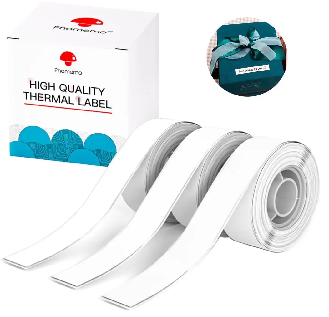 Phomemo Labels, D30 Label Tape, Continuous Labels 0.59" (15mm) x 19.69ft | Waterproof, No Ink Needed - main product image