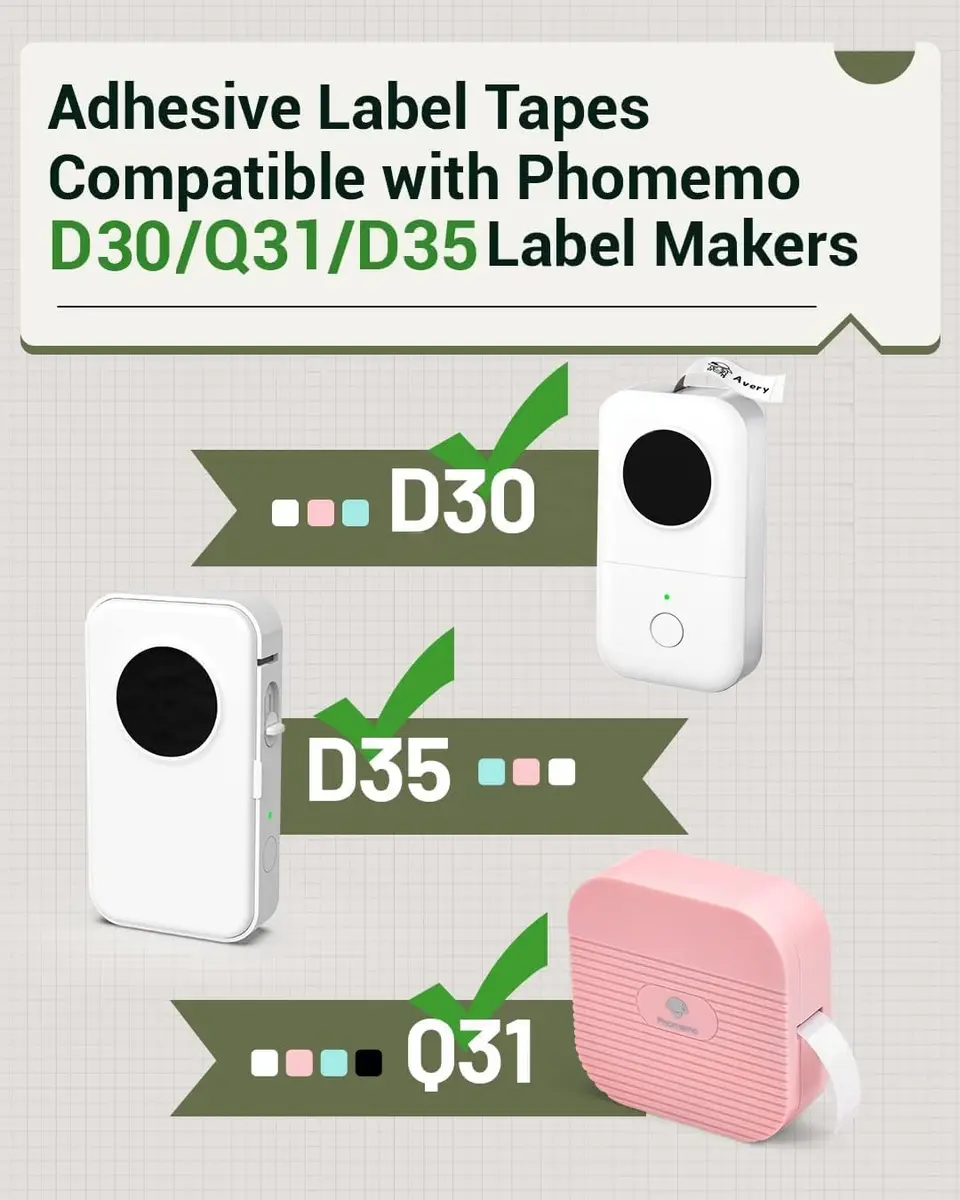 Phomemo Labels, D30 Label Tape, Continuous Labels 0.59" (15mm) x 19.69ft | Waterproof, No Ink Needed - view 5
