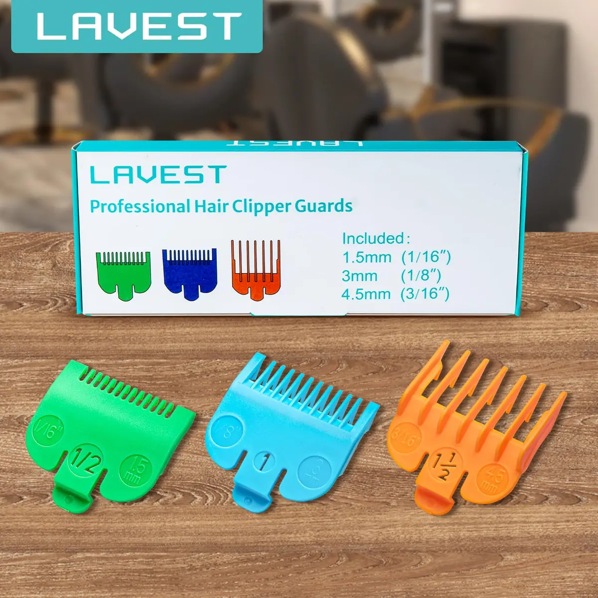LAVEST Clipper Guards Set Compatible with Wahl Clippers | Color-Coded Guide Combs for Hair Cutting - view 6