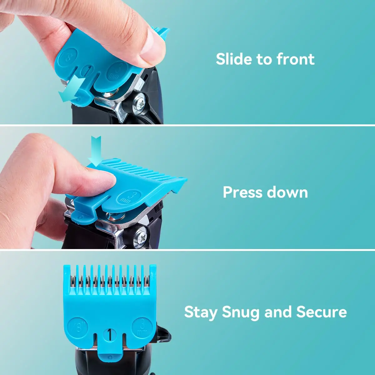 LAVEST Clipper Guards Set Compatible with Wahl Clippers | Color-Coded Guide Combs for Hair Cutting - view 4