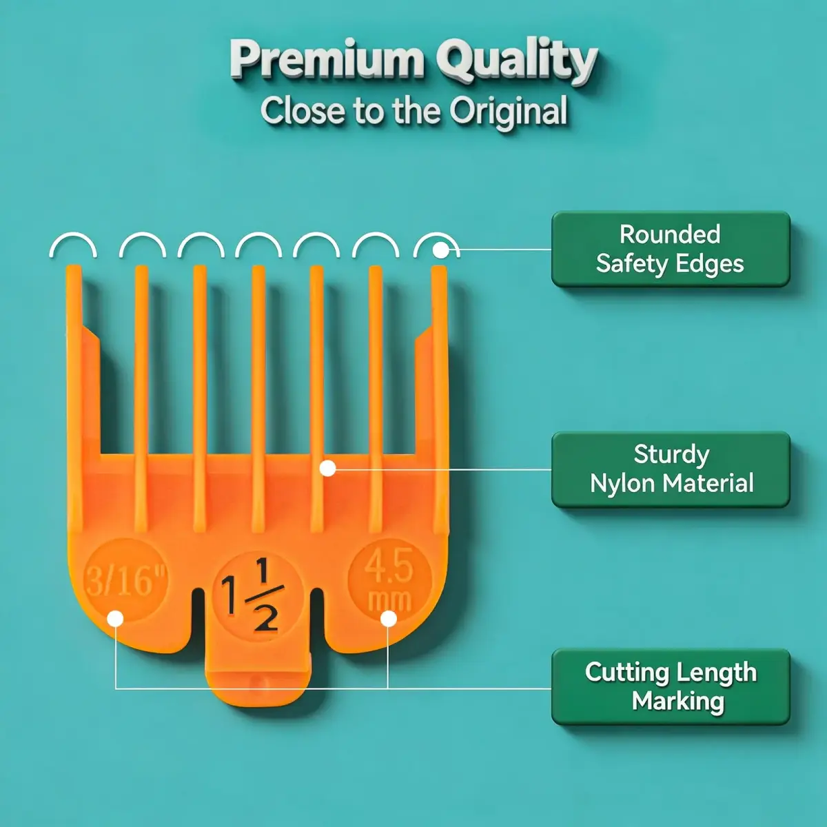 LAVEST Color-Coded Clipper Guards Set with Holder, 10Pcs (1/16"-1") | Fits Most Wahl Clippers - view 4